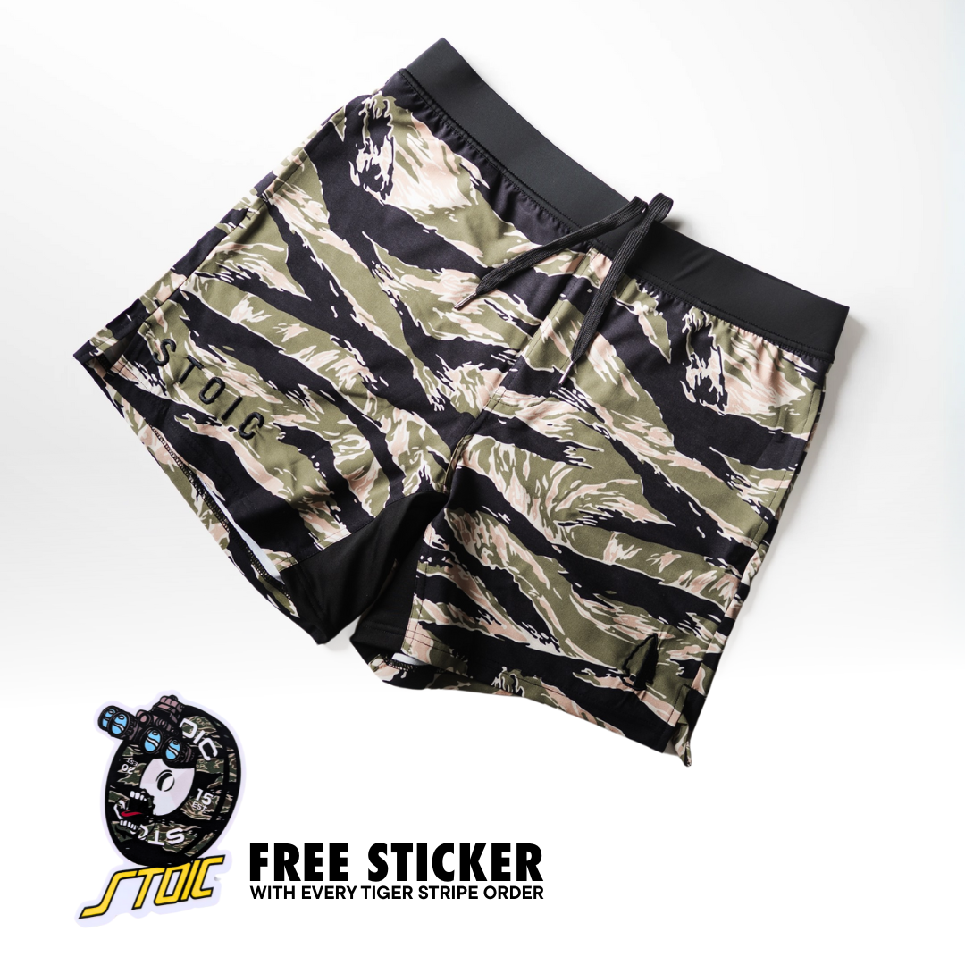 Stoic X Tachuntfish Athletic Shorts - Tiger Stripe