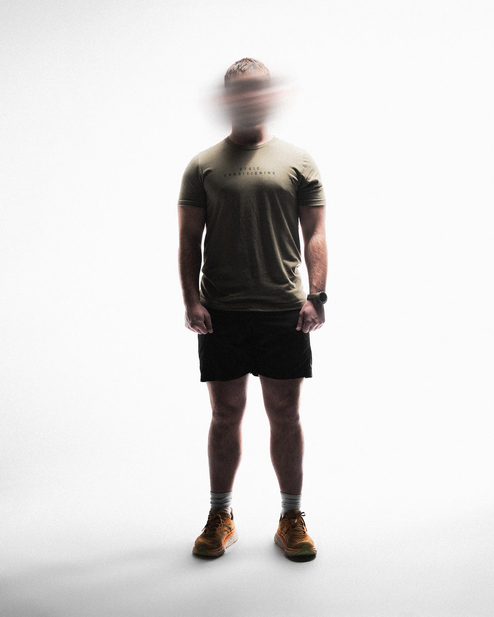 Olive Stacked Stoic Conditioning T-Shirt
