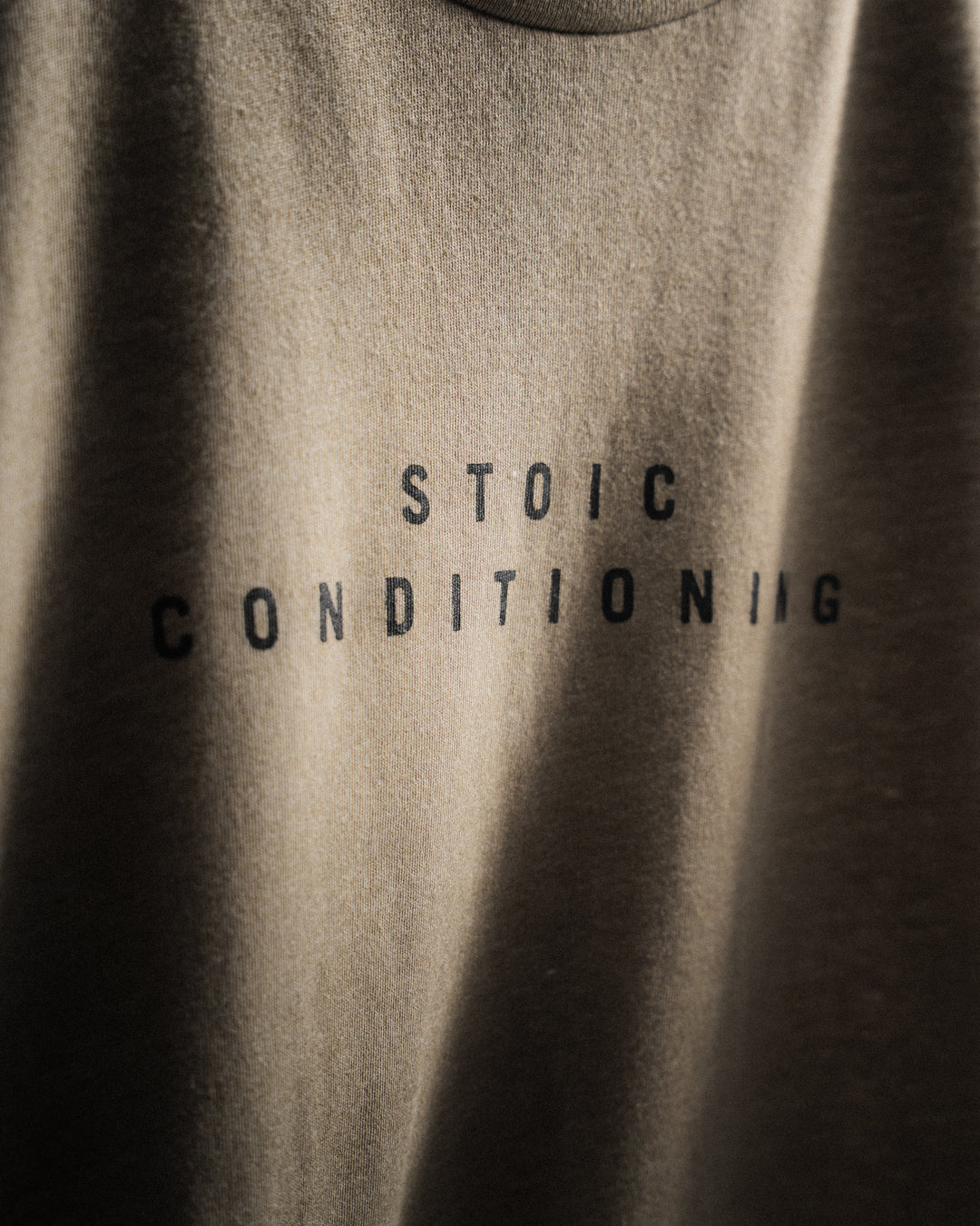 Olive Stacked Stoic Conditioning T-Shirt