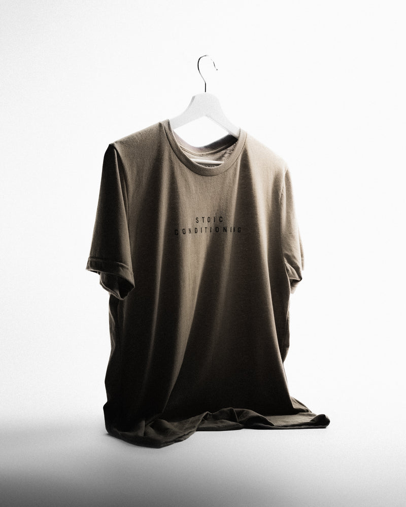Olive Stacked Stoic Conditioning T-Shirt